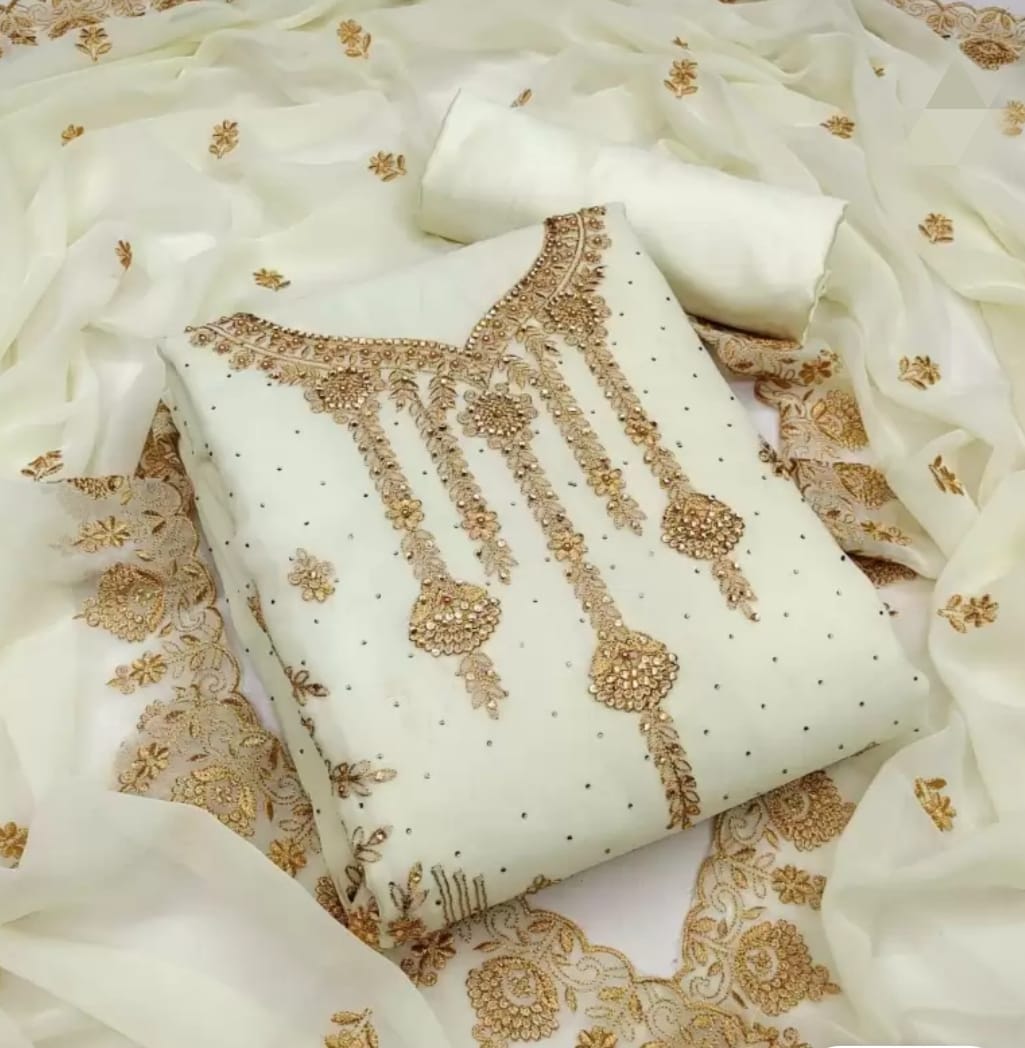 Embroidary Georjet Three Piece 12375